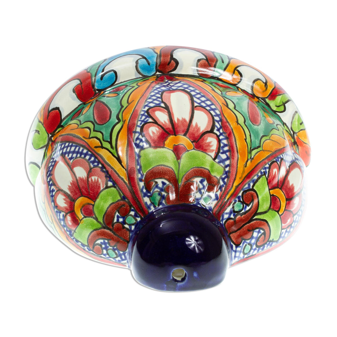 Artisan Crafted Colorful Ceramic Wall Planter from Mexico - Guanajuato Ribbons