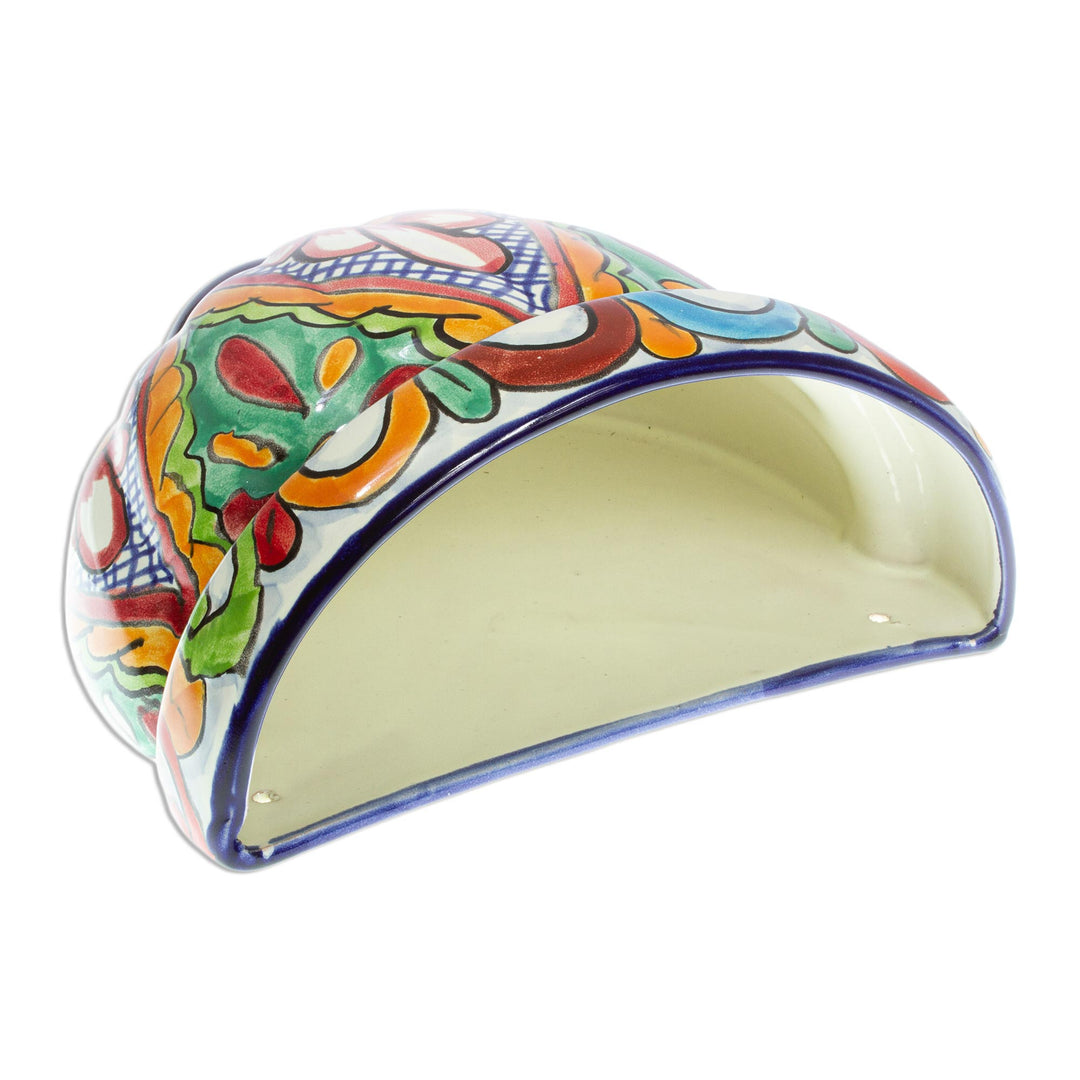 Artisan Crafted Colorful Ceramic Wall Planter from Mexico - Guanajuato Ribbons
