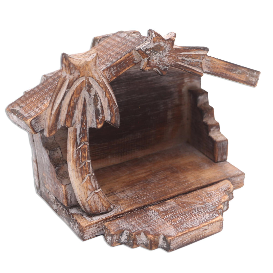 Rustic Hand Carved Nativity Scene (6 Pieces) - Nativity in the Tropics