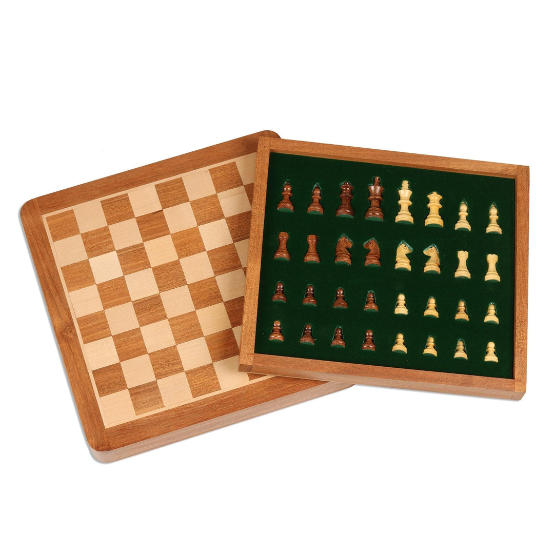 Hand Crafted Acacia and Haldu Wood Chess Set - Idle Hours