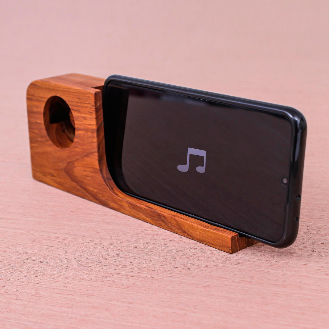 Hand Crafted Wood Smartphone Speaker - Cool Sound