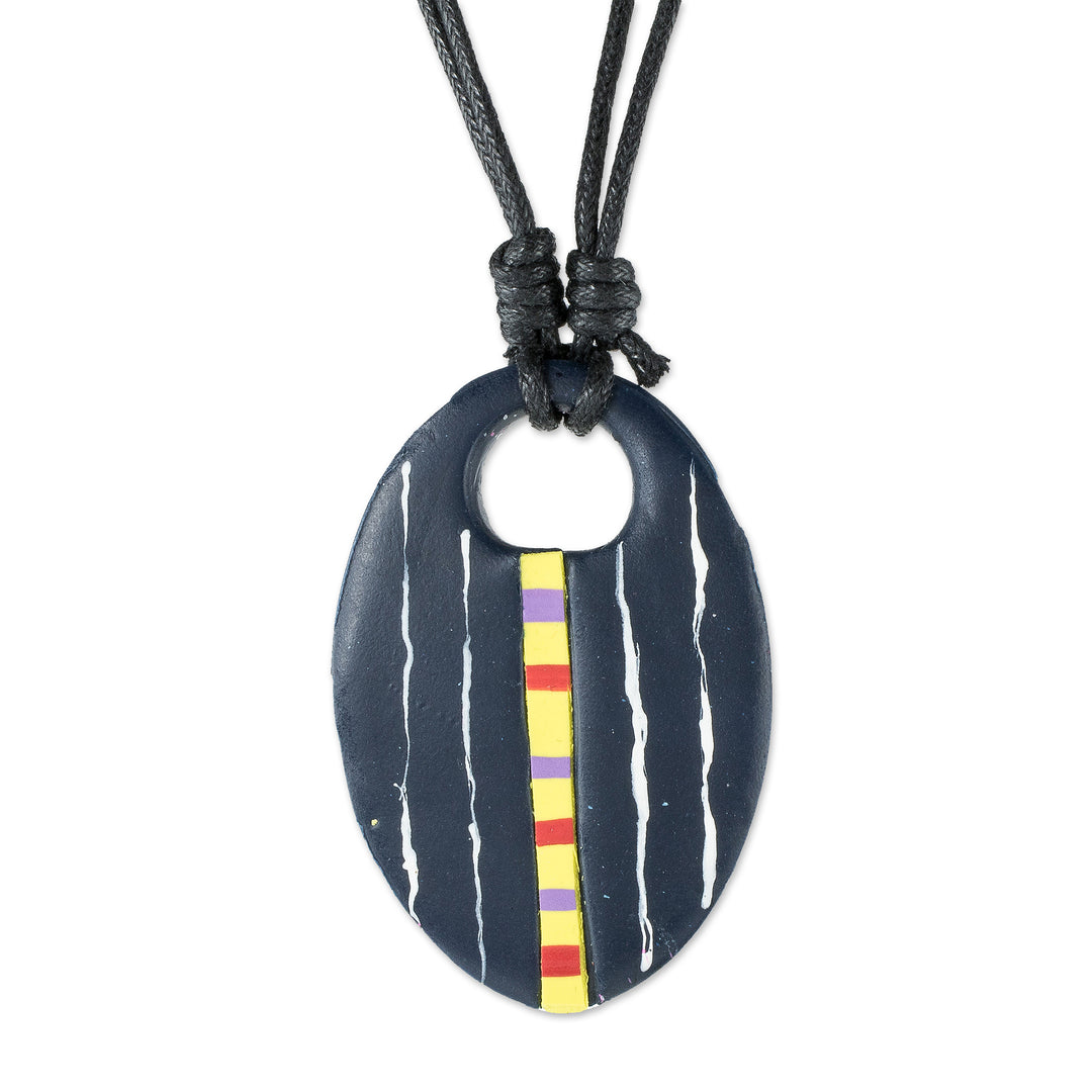 Hand Painted Pendant Necklace - Quetzaltenango