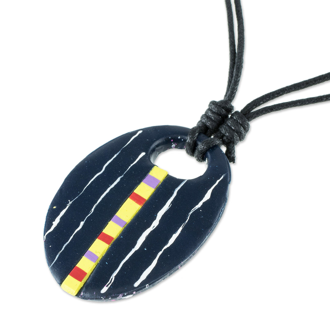 Hand Painted Pendant Necklace - Quetzaltenango
