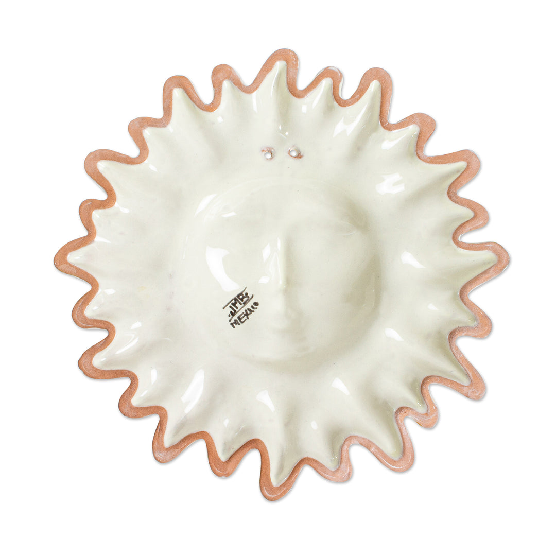 Hand Painted Ceramic Sun Wall Accent - Glorious Sun