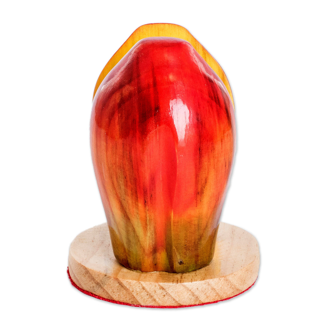 Carved Wood Papaya Napkin Holder - Luscious Papaya