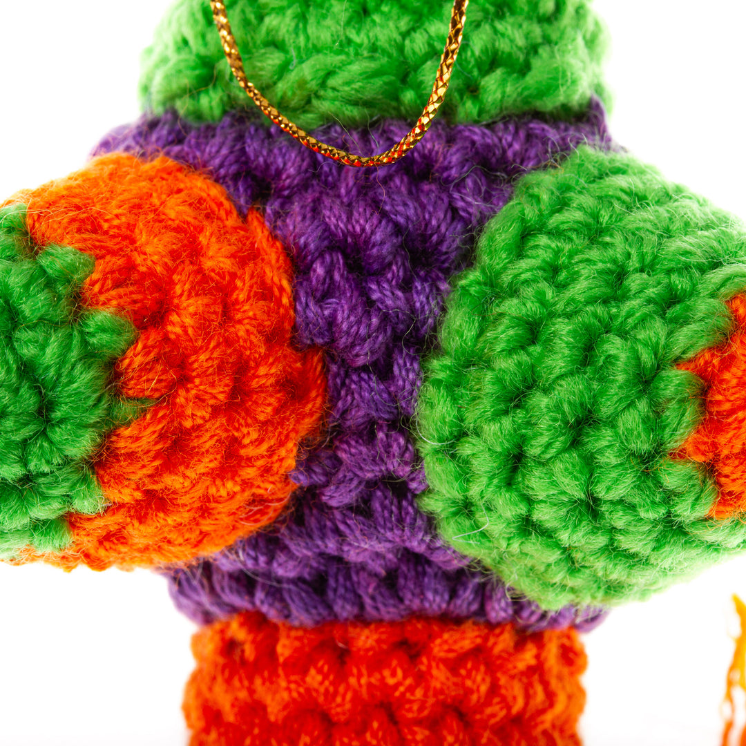 Hand Crocheted Colorful Piñata Ornaments (Pair) - Piñata Cheer