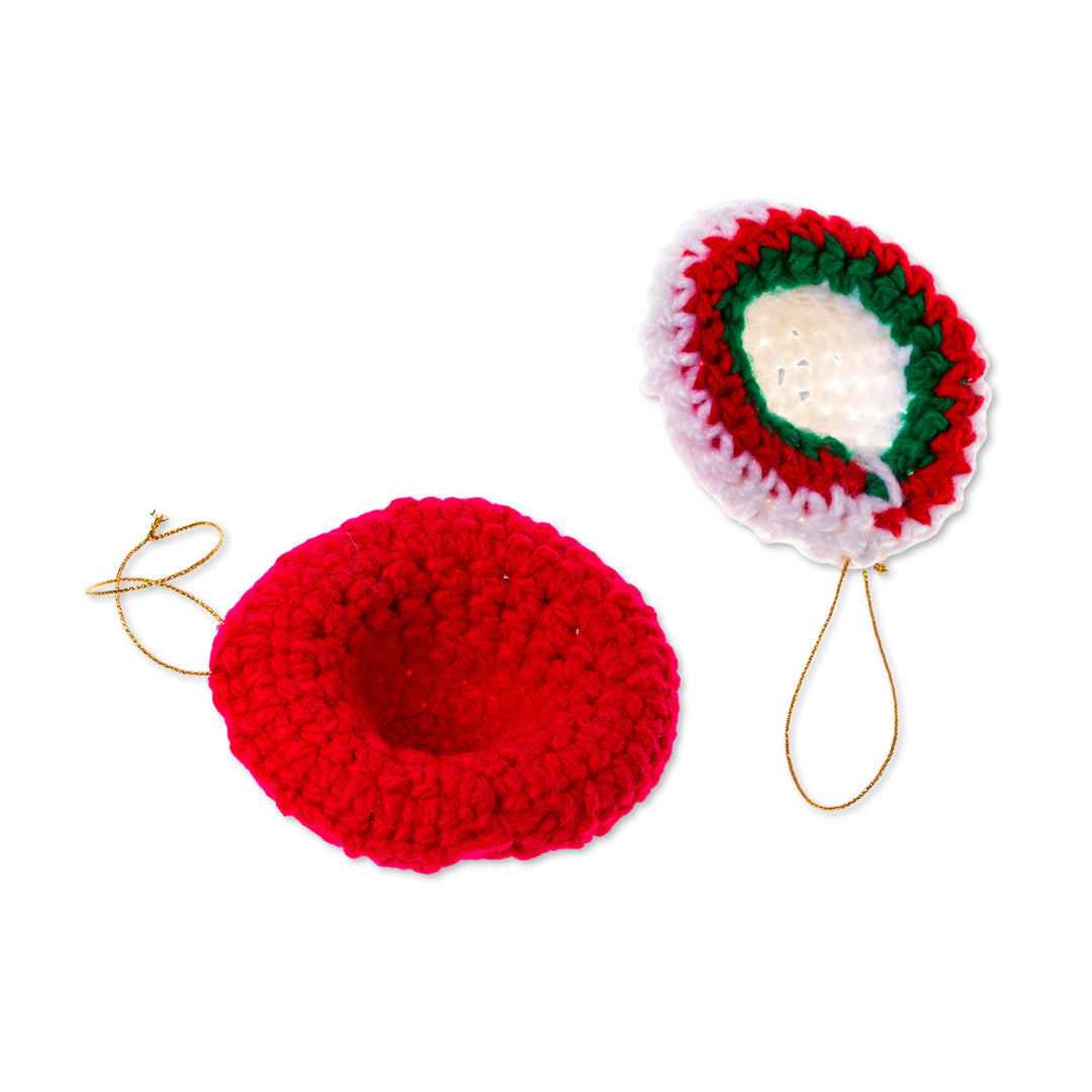 Hand Crocheted Sombrero Christmas Ornaments (Pair) - Holiday Sombreros