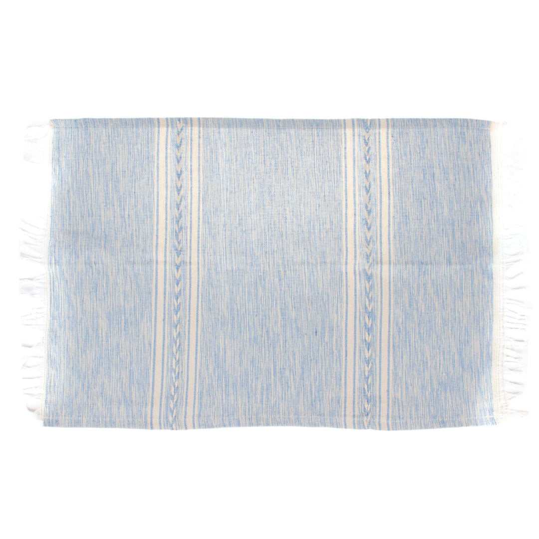 Turquoise and White Placemats from Mexico (Set of 4) - Inspiration in Turquoise