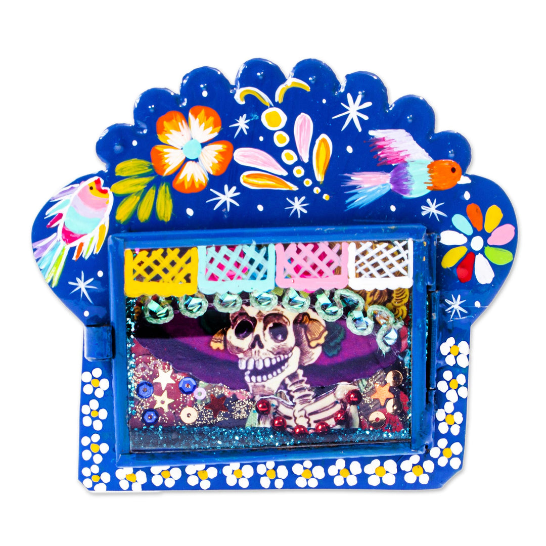 Hand Painted Catrina Metal Wall Art - Showy Catrina