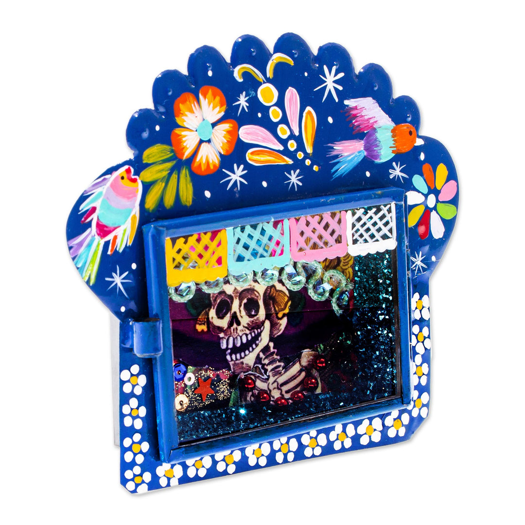 Hand Painted Catrina Metal Wall Art - Showy Catrina