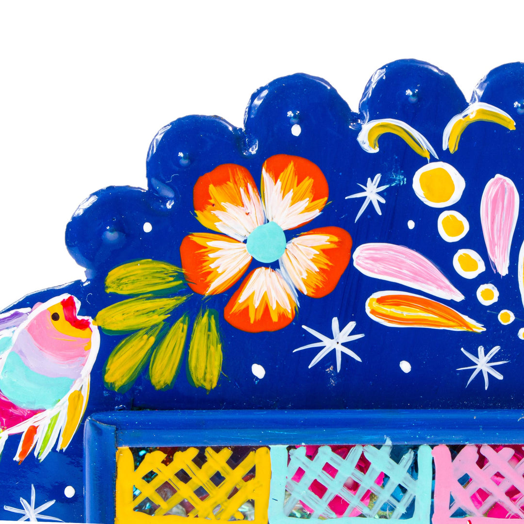 Hand Painted Catrina Metal Wall Art - Showy Catrina