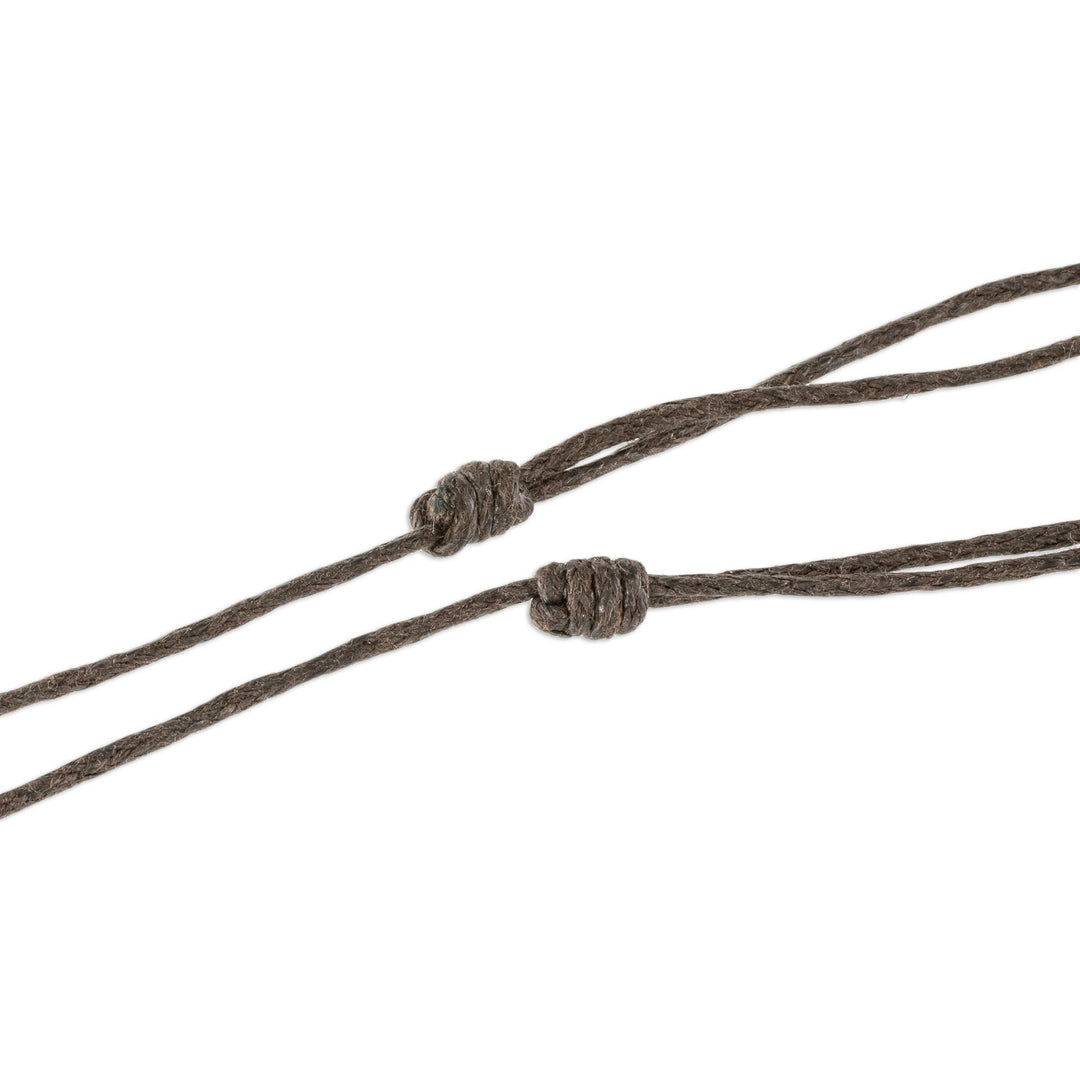 Unisex Wood Cross Pendant Necklace - Fiery Faith