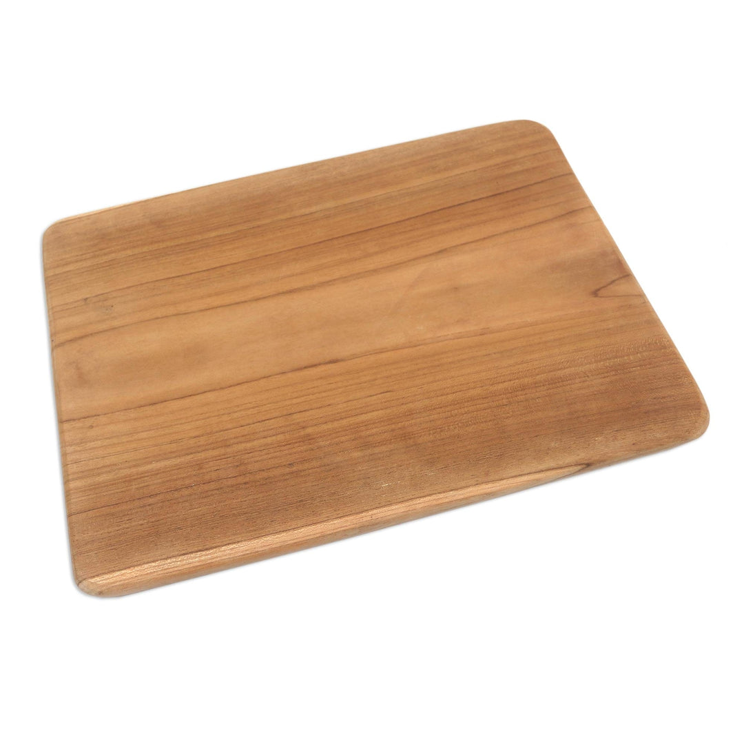 Artisan Crafted Classic Square Teak Wood Cutting Board - Cutting Classic