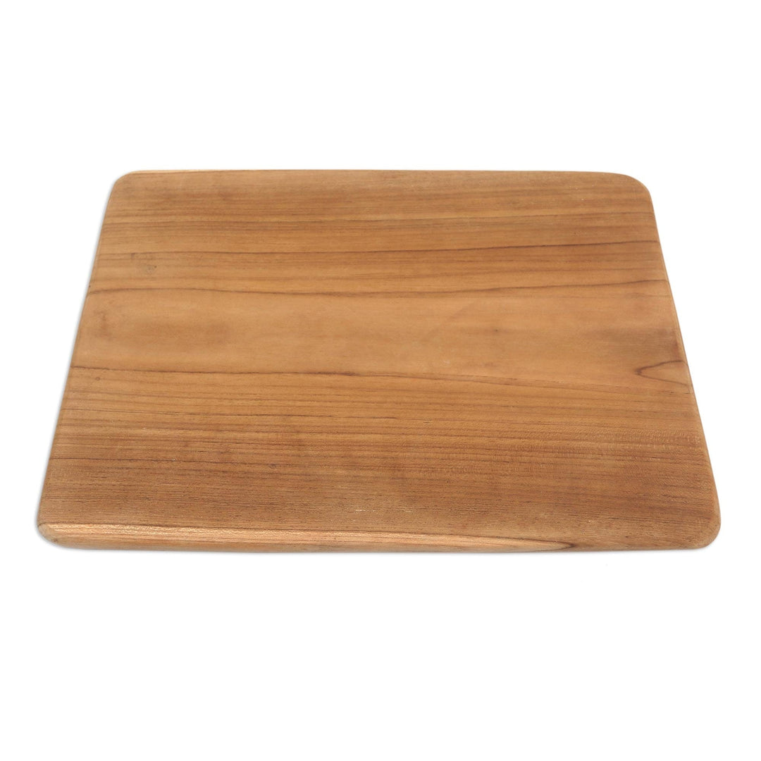 Artisan Crafted Classic Square Teak Wood Cutting Board - Cutting Classic