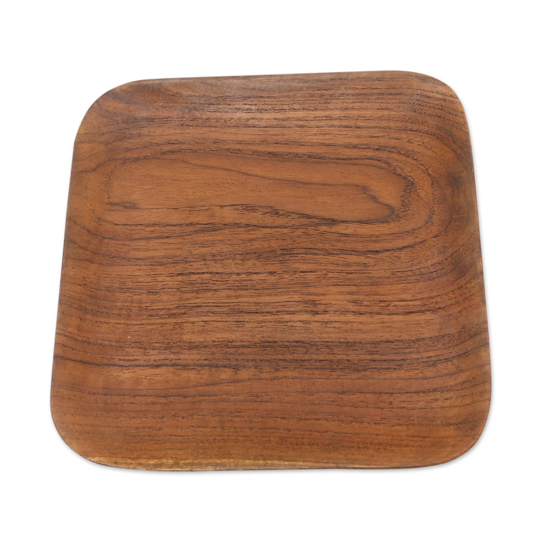 Handcrafted Teak Wood Serving Plate from Bali - Together We Gather