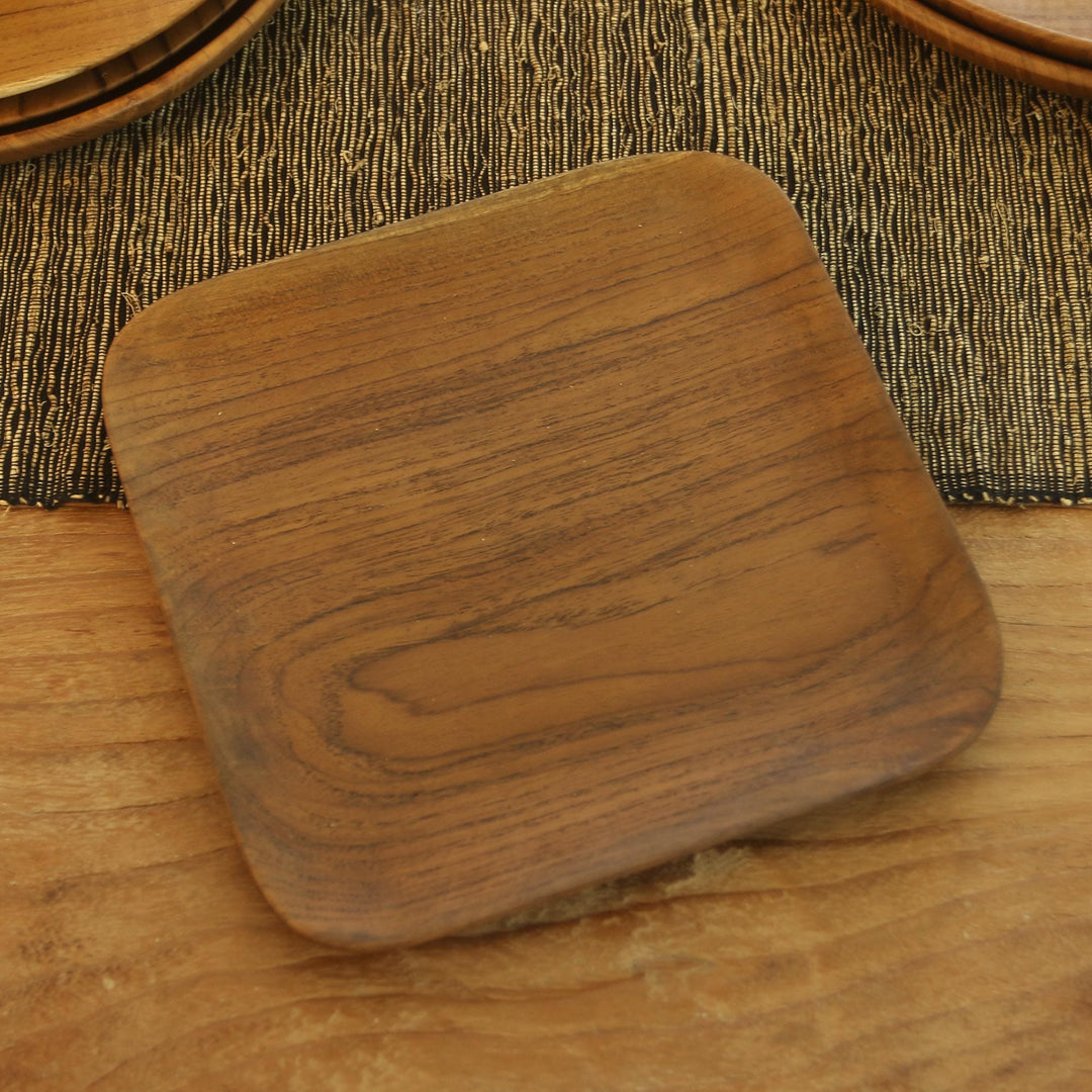 Handcrafted Teak Wood Serving Plate from Bali - Together We Gather