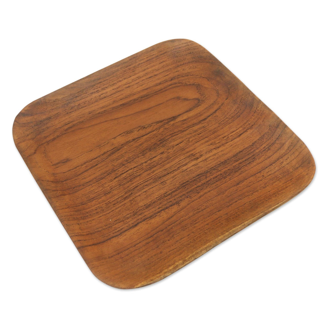 Handcrafted Teak Wood Serving Plate from Bali - Together We Gather