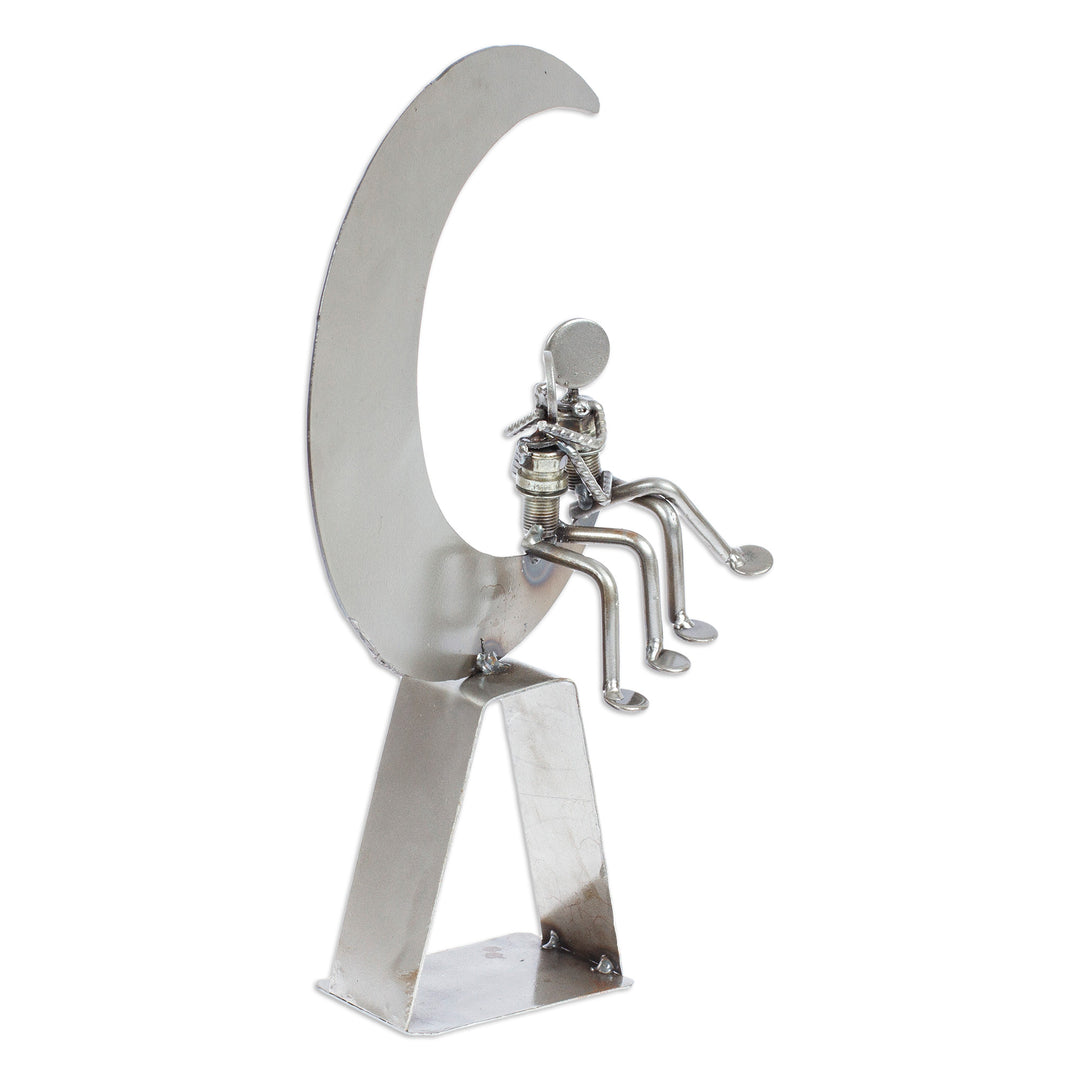 Eco-Friendly Recycled Metal Sculpture - Romance by Moonlight