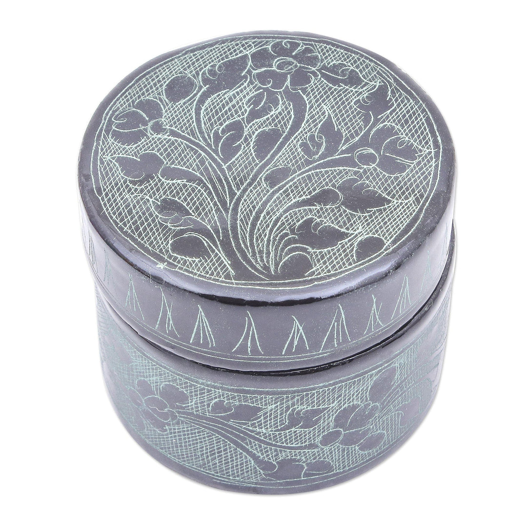 Decorative Floral Wood Boxes from Thailand (Pair) - Flip Side Flora