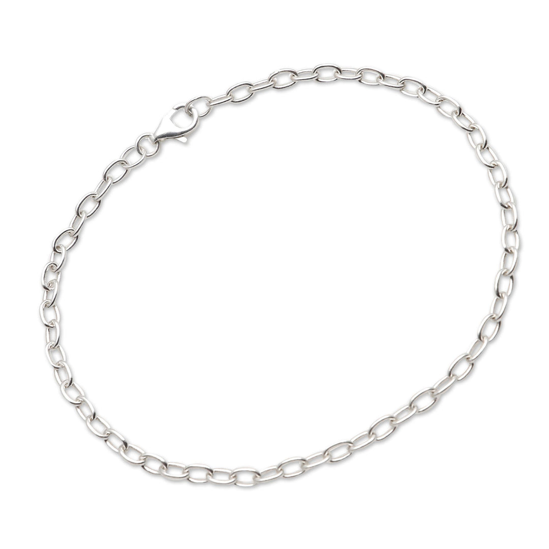 Hand Made Sterling Silver Chain Bracelet from Bali  - For Your Birthday
