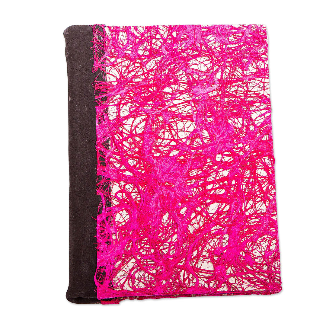 Handmade Mini Journal in Cerise - Wild Rose