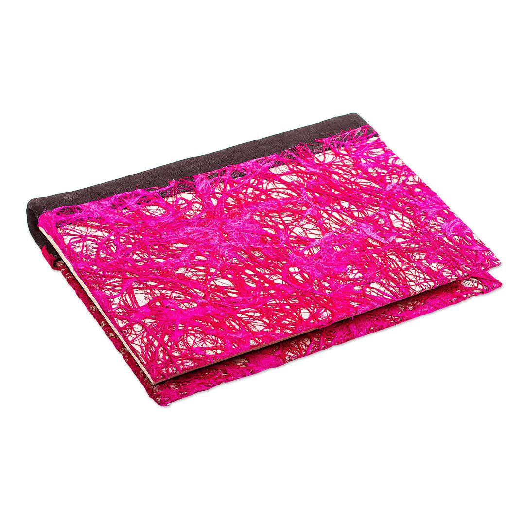 Handmade Mini Journal in Cerise - Wild Rose