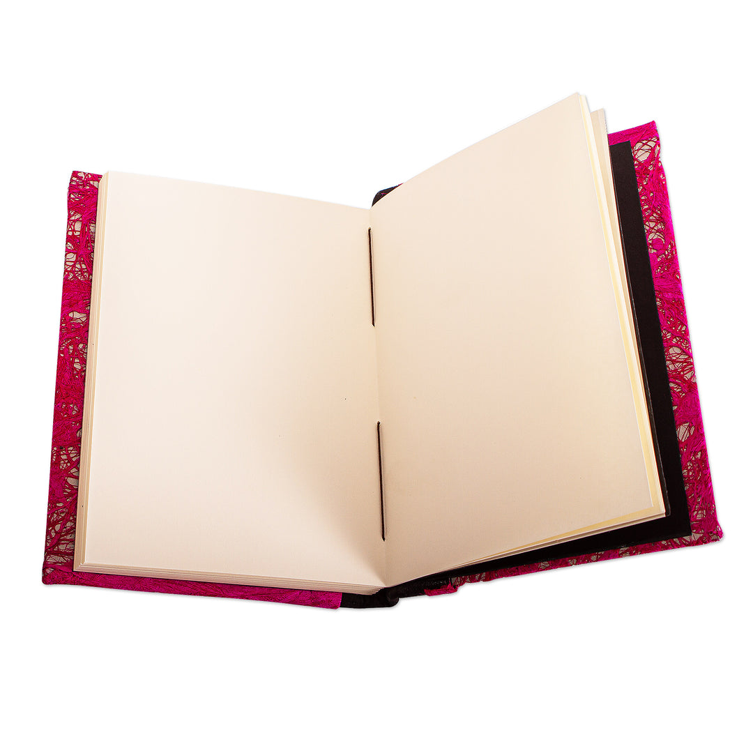 Handmade Mini Journal in Cerise - Wild Rose