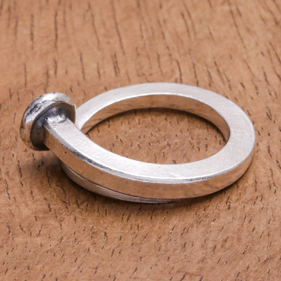 Hand Crafted Sterling Silver Cocktail Ring - Nailed It