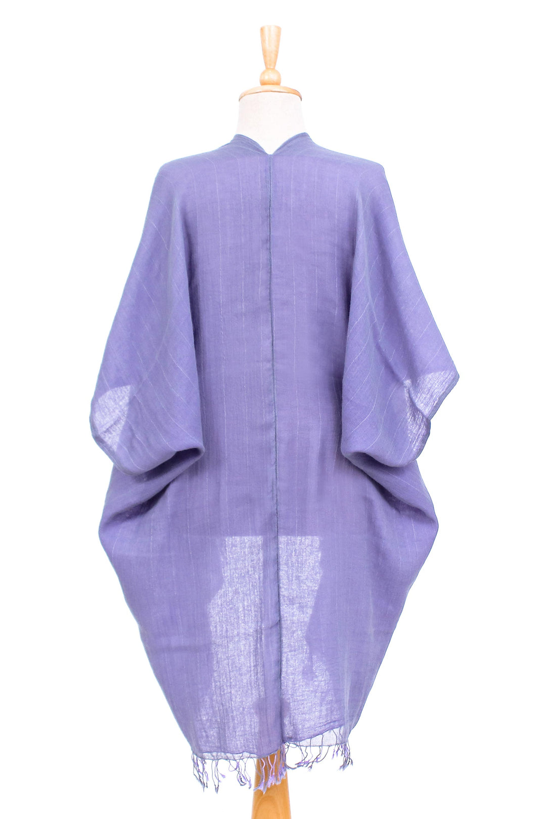 Cotton Kimono and Scarf Set from Thailand - Mild Violet