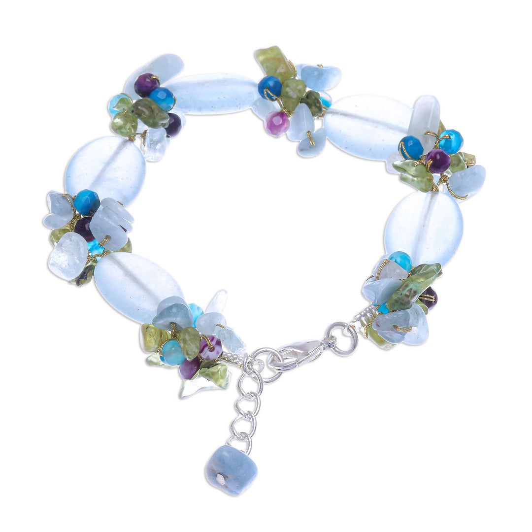 Hand Made Multi-Gemstone Beaded Bracelet - Mermaid Treasure
