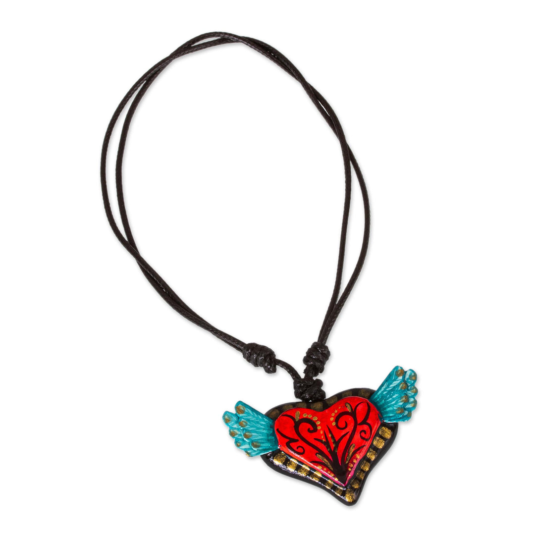 Hand Painted Heart Necklace - Heartthrob