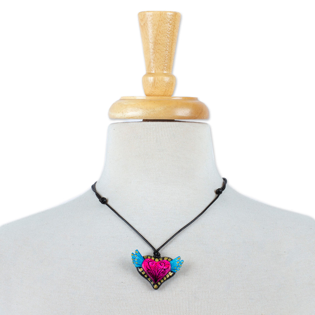 Colorful Hand Painted Heart Necklace - Change of Heart