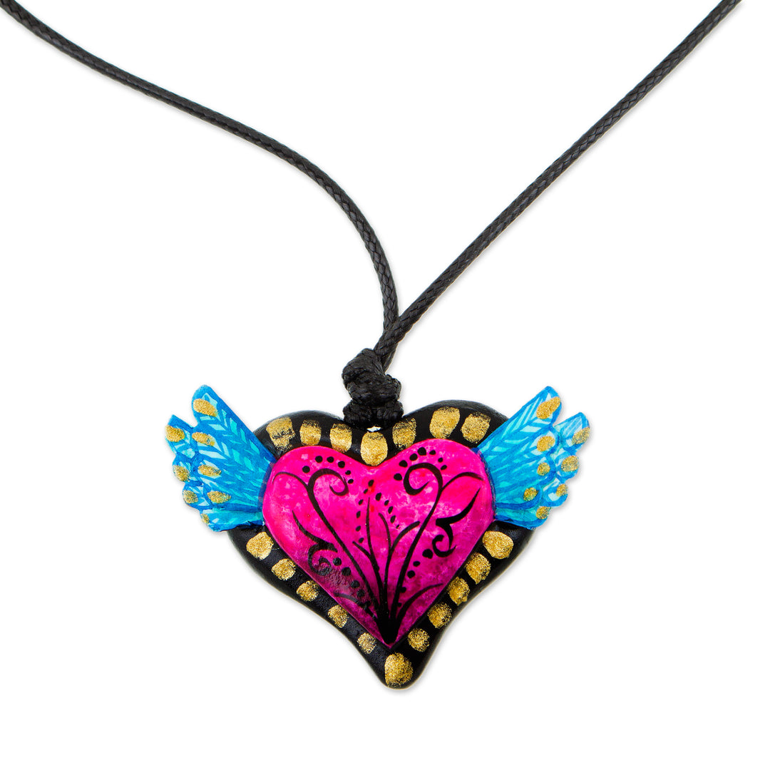 Colorful Hand Painted Heart Necklace - Change of Heart