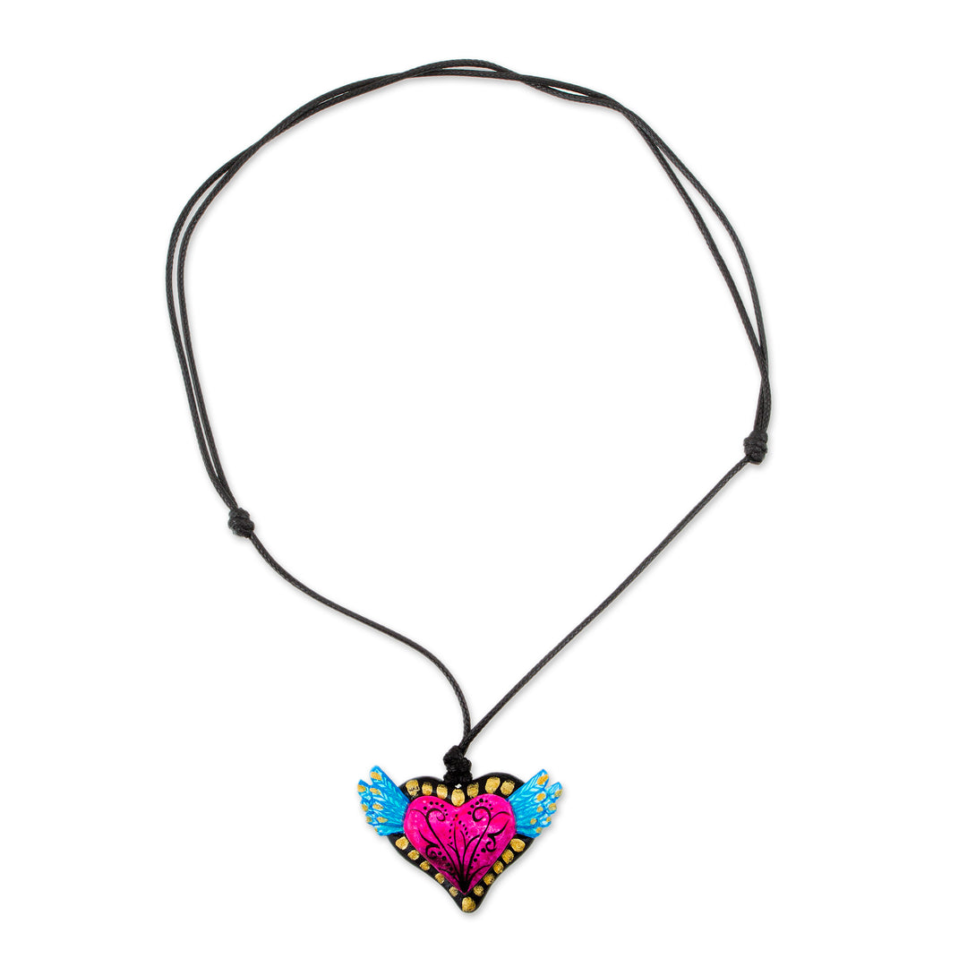 Colorful Hand Painted Heart Necklace - Change of Heart