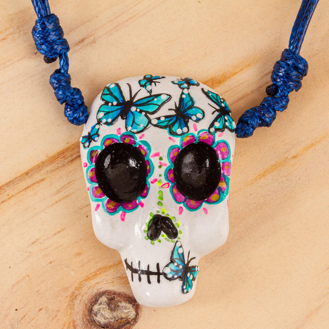 Blue Butterfly Calavera