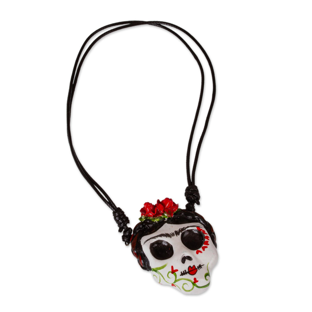 Adjustable Skull Pendant Necklace - Beautiful Catrina