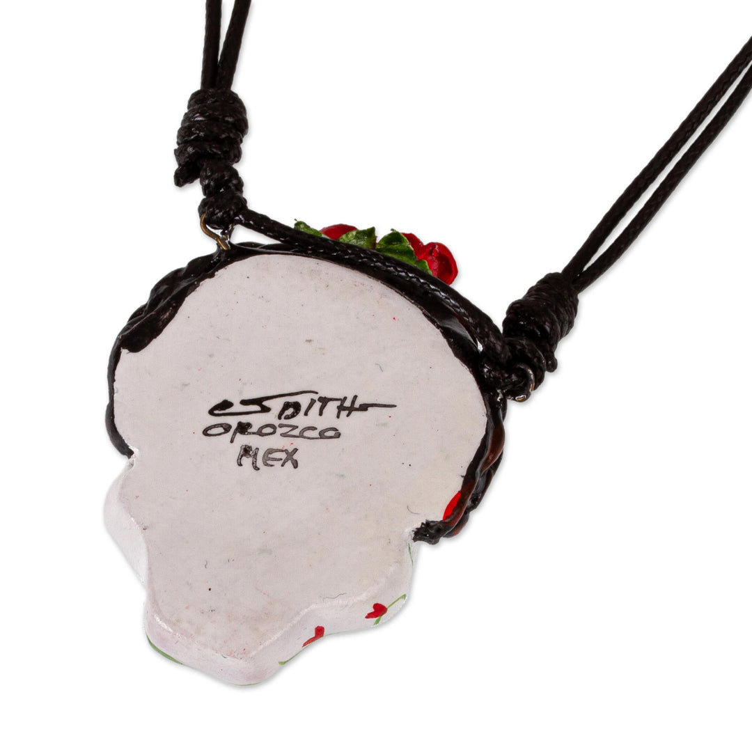 Adjustable Skull Pendant Necklace - Beautiful Catrina