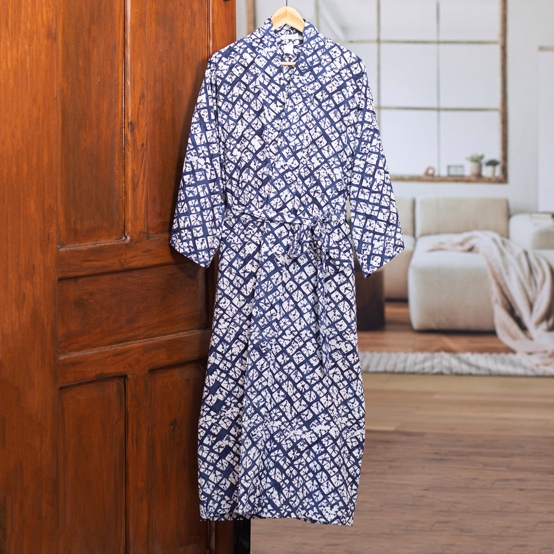Handmade Batik Rayon Robe - Late Morning