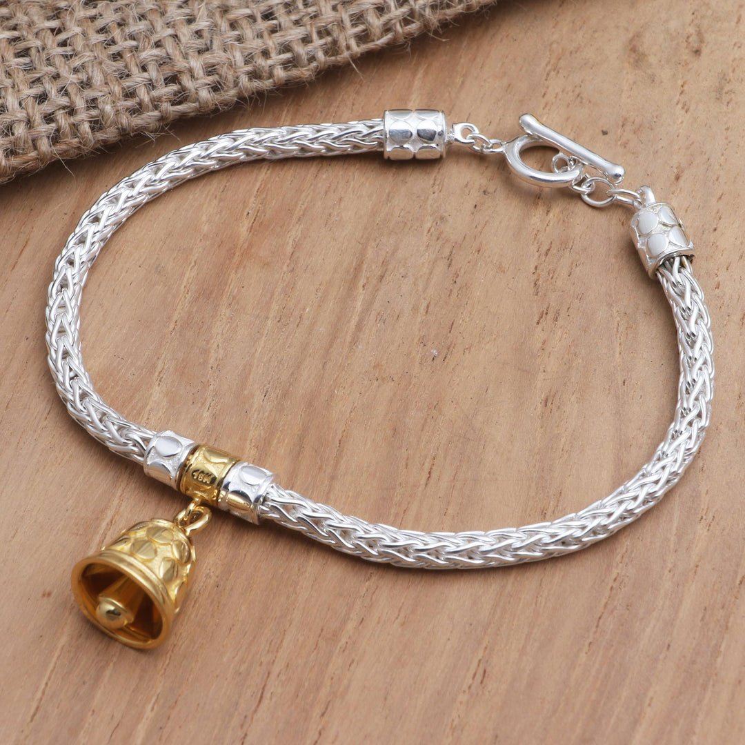 Gold-Plated Sterling Silver Charm Bracelet from Bail - Naga's Bell