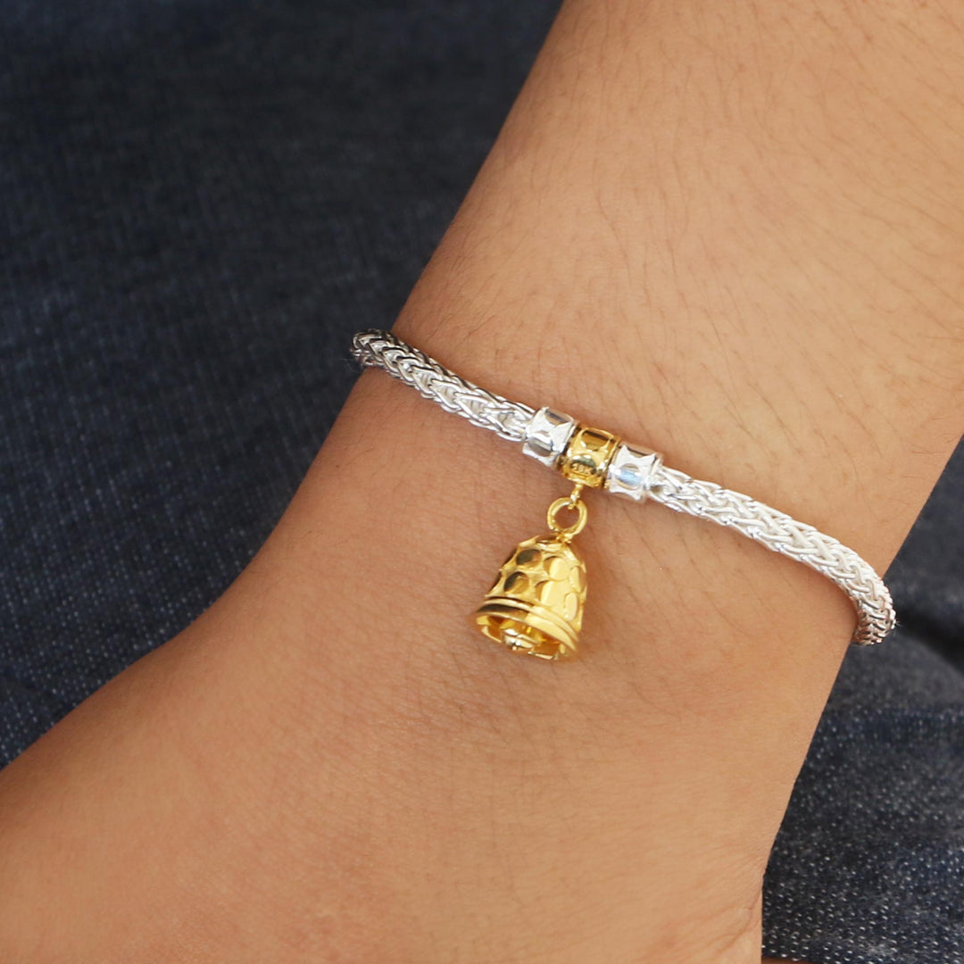 Gold-Plated Sterling Silver Charm Bracelet from Bail - Naga's Bell