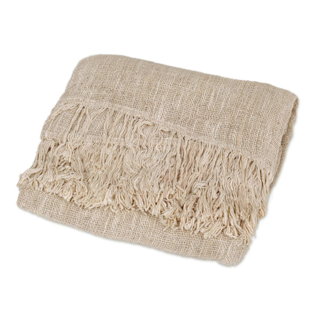 Handwoven Cotton Throw - Naturally Neutral