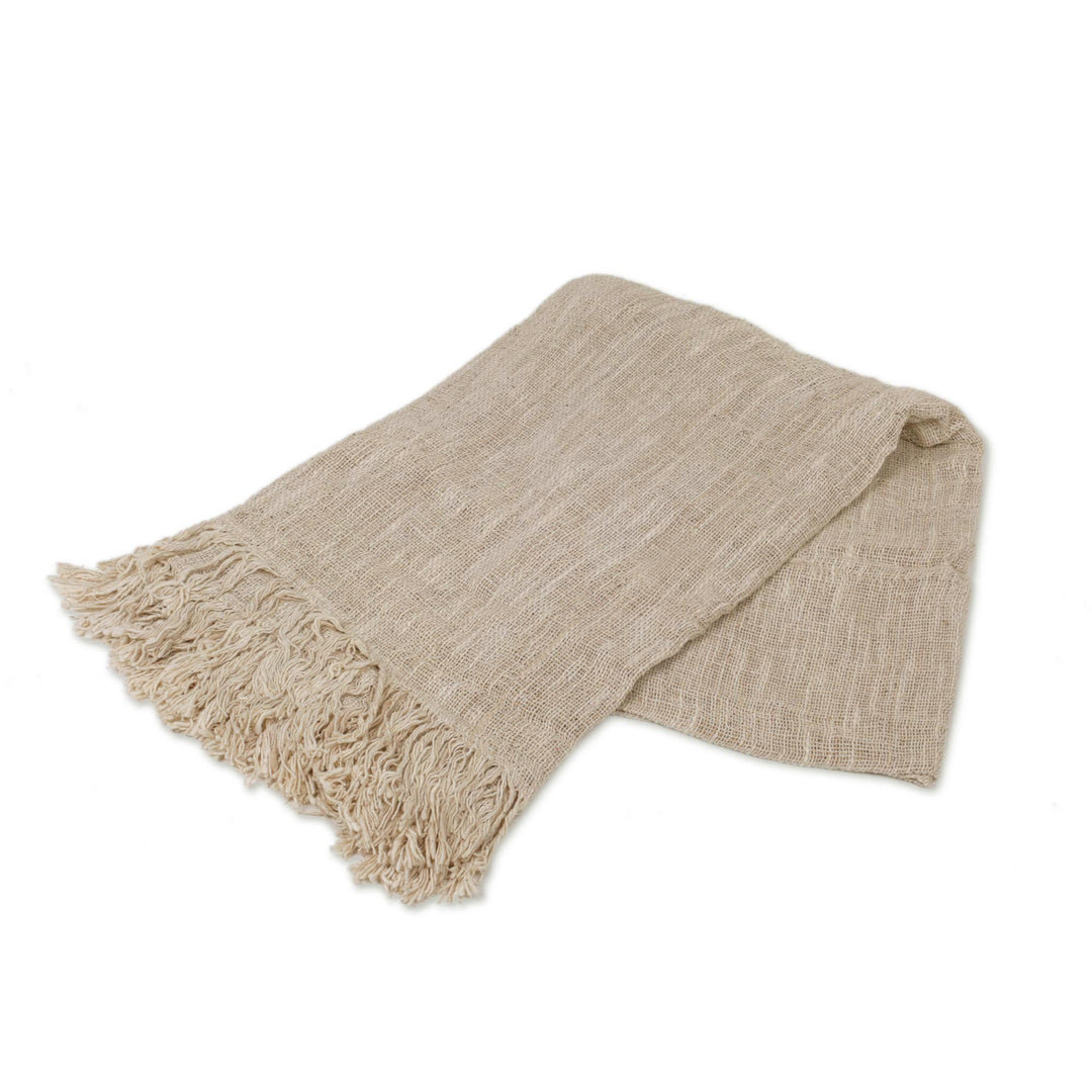 Handwoven Cotton Throw - Naturally Neutral
