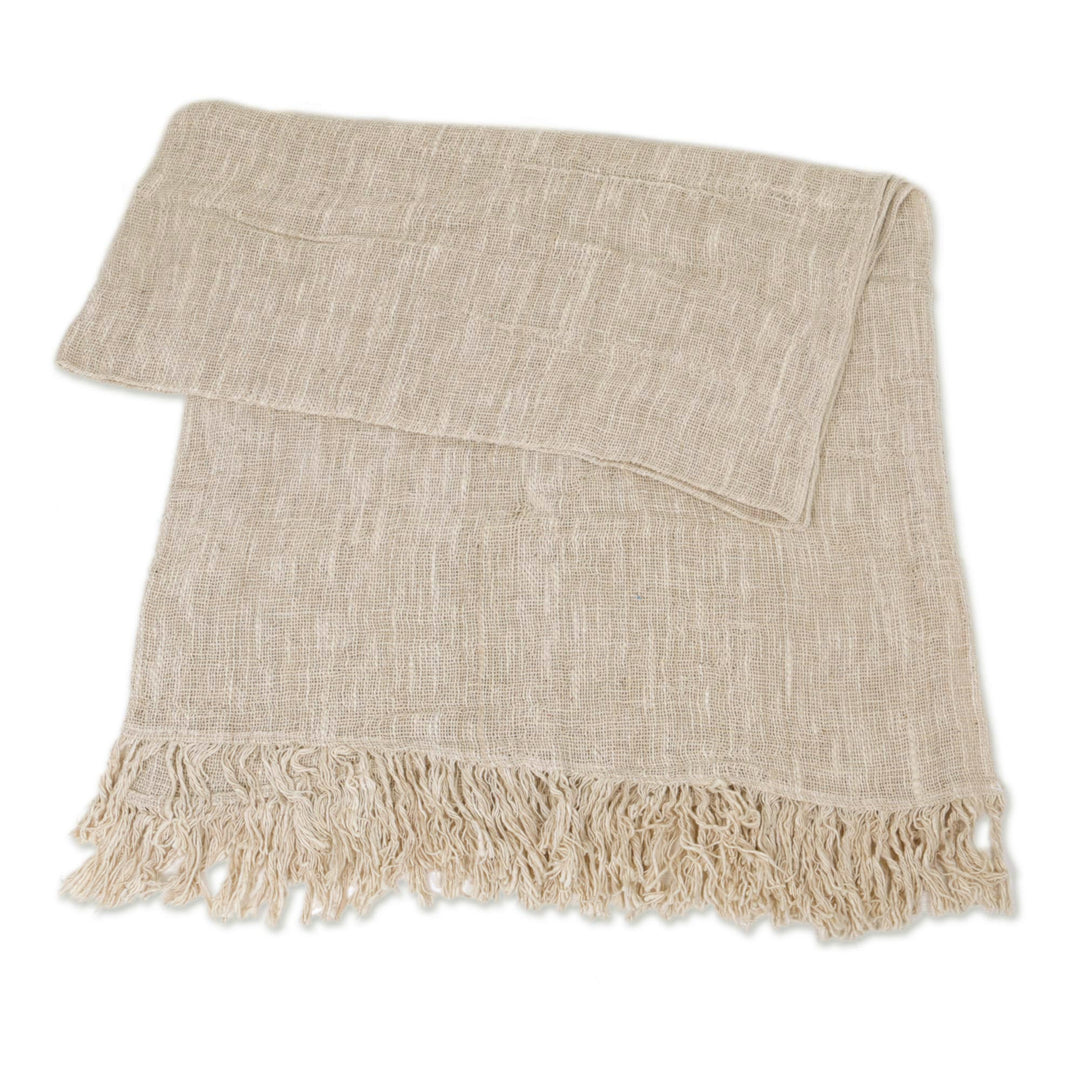 Handwoven Cotton Throw - Naturally Neutral