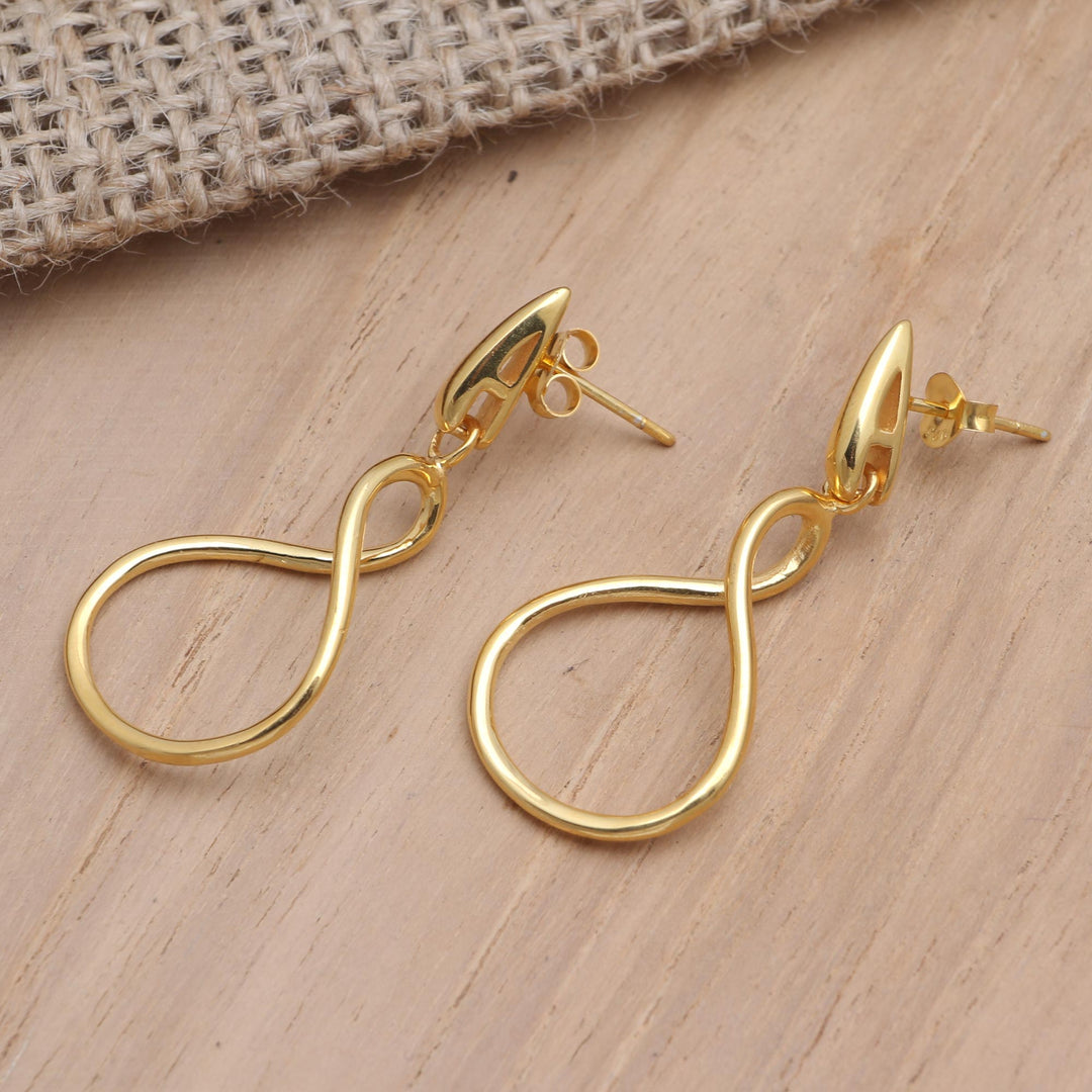 Gold-Plated Brass Dangle Earrings - Bring My Love