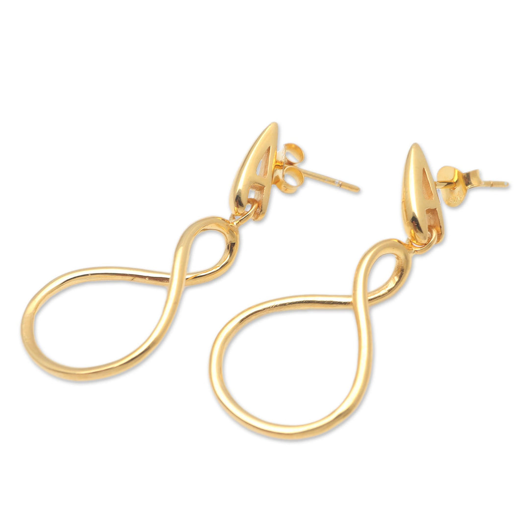 Gold-Plated Brass Dangle Earrings - Bring My Love