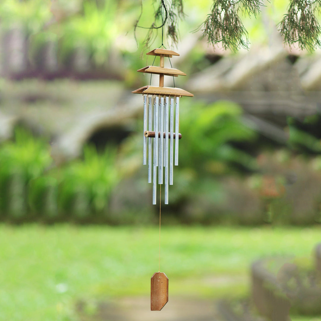 Artisan Crafted Bamboo Wind Chime - Balinese Temple