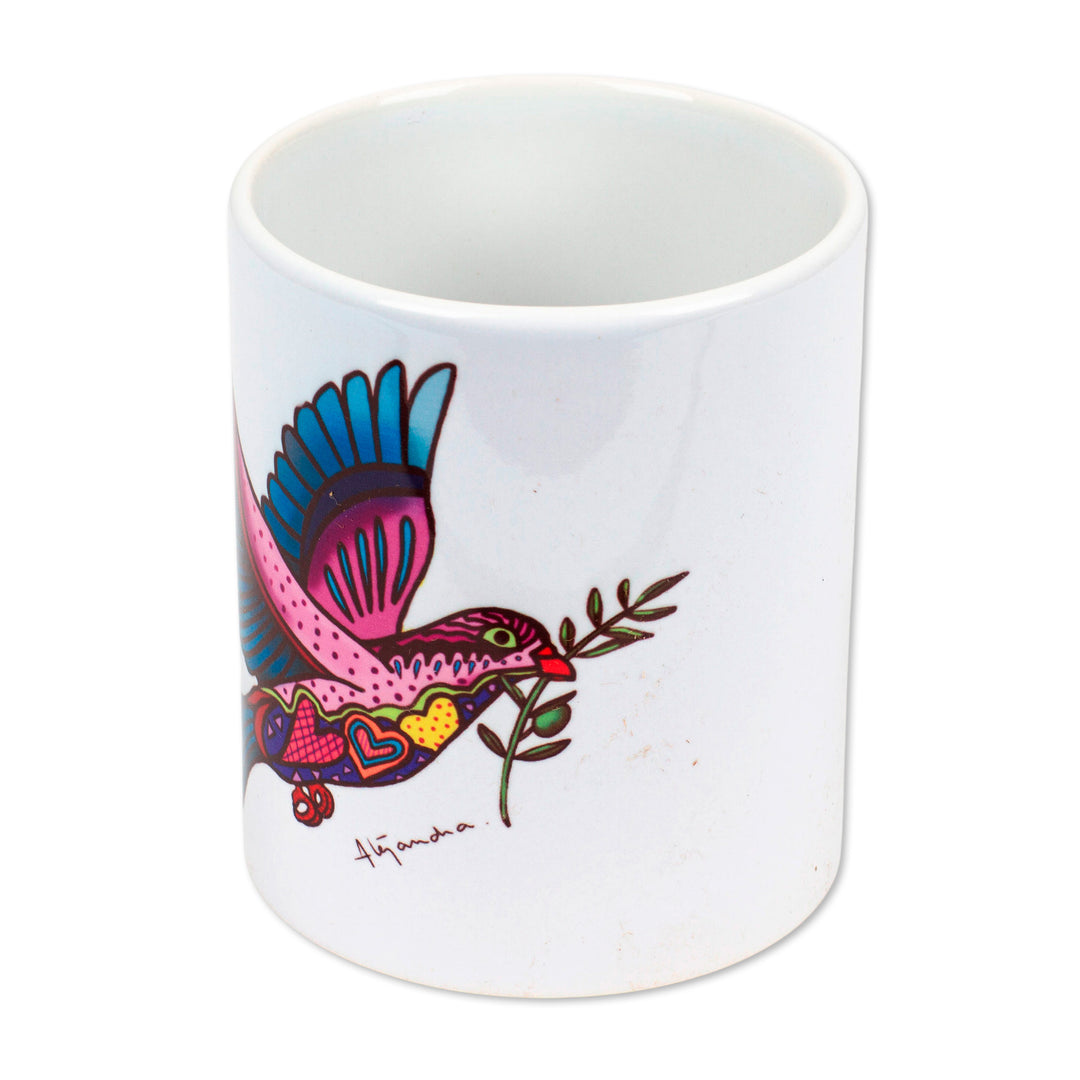 Pretty Ceramic Dove Mug - Dove