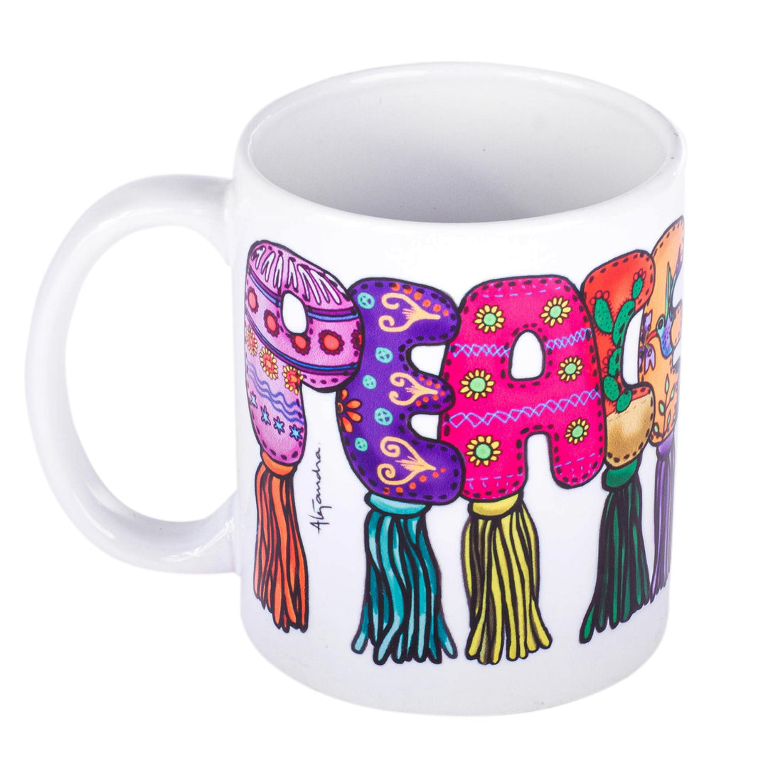 Peace-Themed 10 Ounce Ceramic Mug - Peace