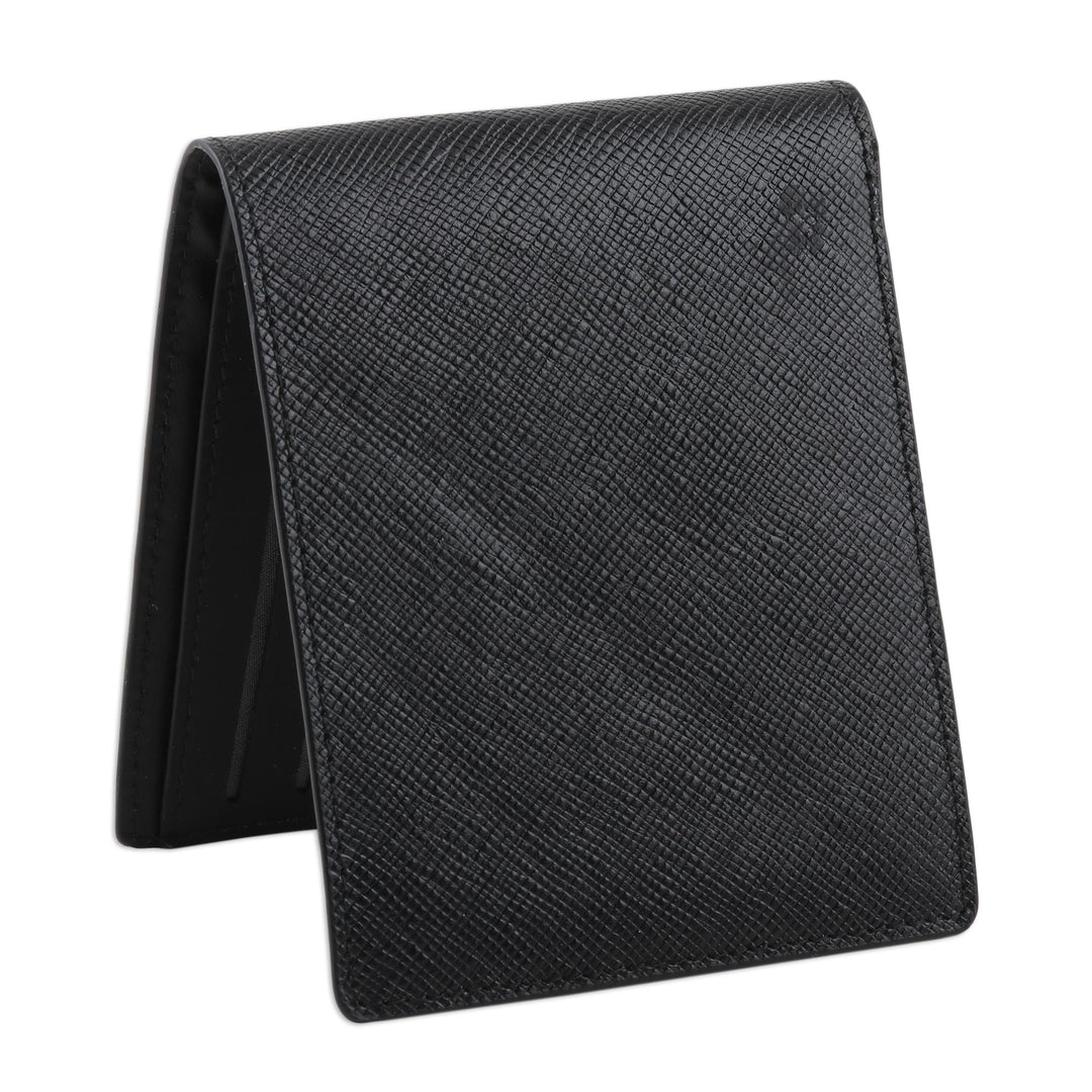Artisan Crafted Men's Textured Leather Wallet - Constant Companion