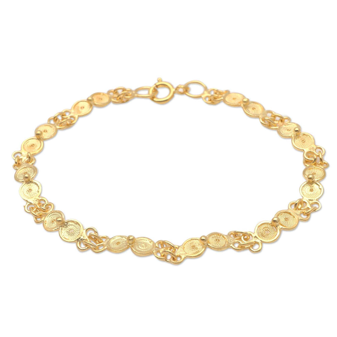 Hand Crafted Gold-Plated Filigree Bracelet - Early Sunrise